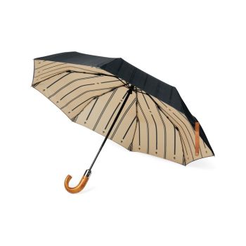 21" skladací dáždnik VINGA Bosler z RPET AWARE™ čierna