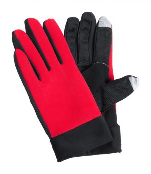 Vanzox dotykové športové rukavice red , black