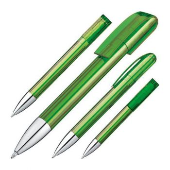Otočné guľôčkové pero z plastu zelená