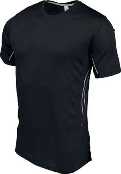 MEN'S SHORT-SLEEVED SPORTS T-SHIRT Black/Silver L