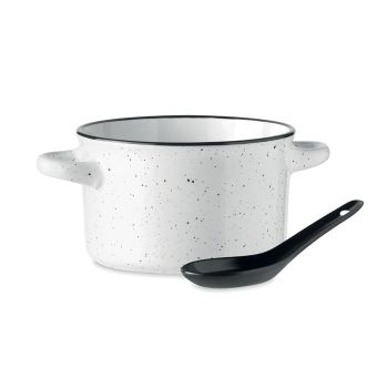 PIGA BOWL Keramická vintage miska 550 ml white