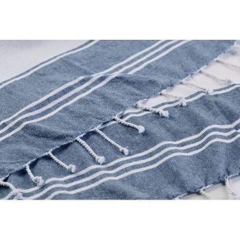 HUMMUM Plážová taška s ručníkem Modrá