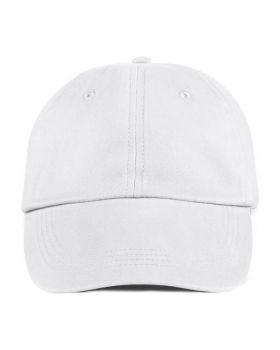 SOLID LOW-PROFILE BRUSHED TWILL CAP White U