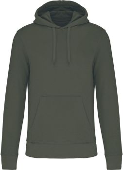 Kariban | Pánská ekologická mikina s kapucí dark khaki XL