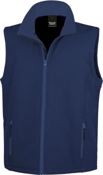 Result | Pánská 2-vrstvá softshellová vesta "Printable" navy/navy 3XL