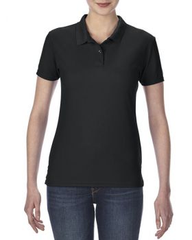 PERFORMANCE® LADIES' DOUBLE PIQUÉ POLO Black L