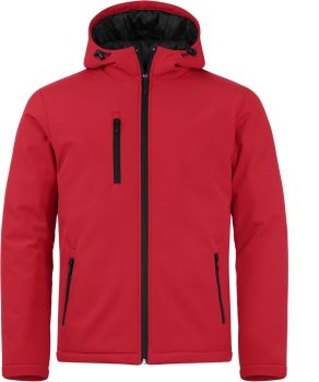 Clique | Pánská zateplená softshellová bunda s kapucí red XL