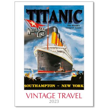 Nástenný kalendár Vintage travel 2023