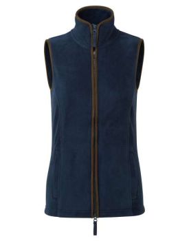 WOMEN'S 'ARTISAN' FLEECE GILET Navy/Brown XL