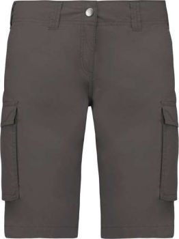 LADIES' LIGHTWEIGHT MULTIPOCKET BERMUDA SHORTS Light Charcoal 42