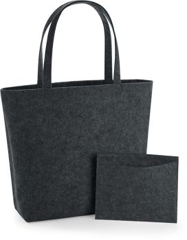 BagBase | Nákupní plstěná taška charcoal melange onesize
