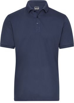 James & Nicholson | Pánské pracovní elast. polo z bio bavlny - Solid navy M