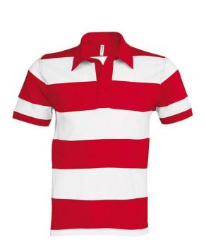 RAY - SHORT-SLEEVED STRIPED POLO SHIRT Red/White M