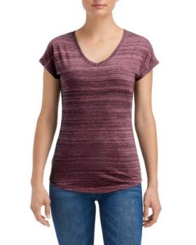 WOMEN'S TRI-BLEND V-NECK ID TEE ID Maroon S