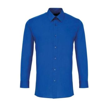 MEN’S LONG SLEEVE FITTED POPLIN SHIRT Royal S/M