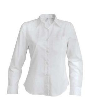 LADIES' LONG-SLEEVED OXFORD SHIRT White XL