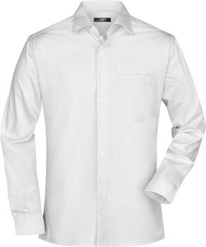 James & Nicholson | Keprová business košile s dlouhým rukávem white S