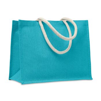 AURA Jutová taška turquoise