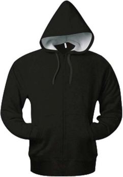 FULL ZIP HOODED SWEATSHIRT Black L