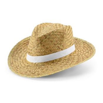 JEAN POLI. Prírodný slamený klobúk Biela