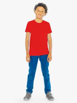 YOUTH FINE JERSEY SHORT SLEEVE T-SHIRT Red 8