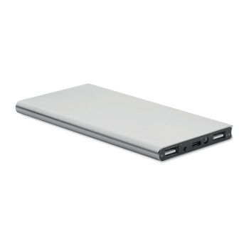 POWERFLAT8C Powerbanka 8000 mAh matná stříbrná