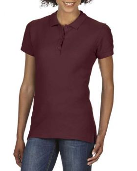 PREMIUM COTTON® LADIES' DOUBLE PIQUÉ POLO Maroon S