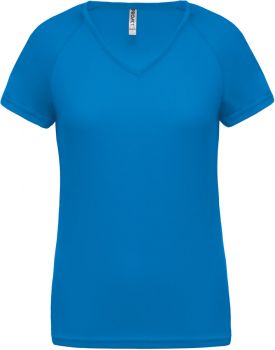 Kariban ProAct | Dámské sportovní tričko s výstřihem do V aqua blue M