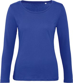 B&C | Dámské tričko s dlouhým rukávem cobalt blue XL