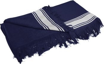 Kariban | Plážová osuška Fouta navy/white onesize