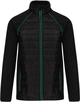 Kariban | Pracovní hybridní bunda  "Day-to-Day" black/kelly green XS