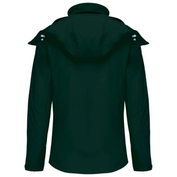 LADIES' DETACHABLE HOODED SOFTSHELL JACKET Bottle Green L