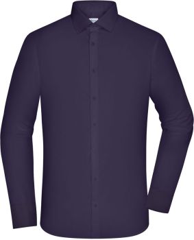 Daiber | Popelínová košile slim fit s dlouhým rukávem deep purple S