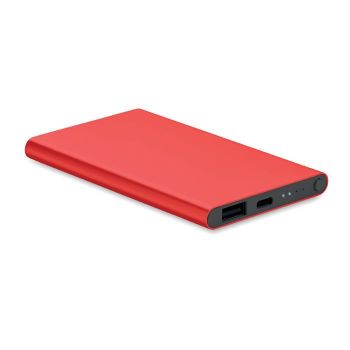 POWERFLAT C Powerbanka Type C 4000 mAh red