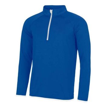 MEN'S COOL 1/2 ZIP SWEAT Royal Blue/Arctic White M