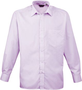 Premier | Popelínová košile s dlouhým rukávem lilac 44.5