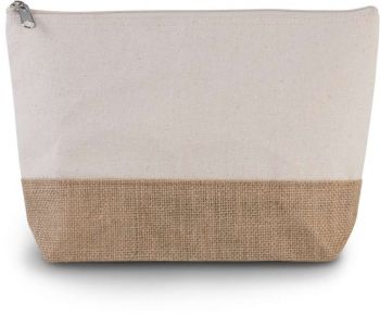 CANVAS &amp; JUTE POUCH Natural/Natural U