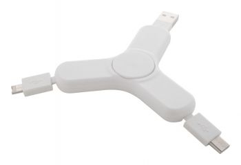 Dorip spinner USB nabíjací kábel white