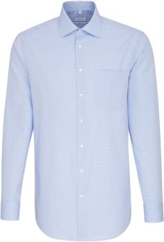 SST | Popelínová košile s dlouhým rukávem check light blue/white 43