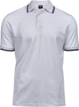 Tee Jays | Pánské elastické piqué polo z těžké bavlny white/navy L