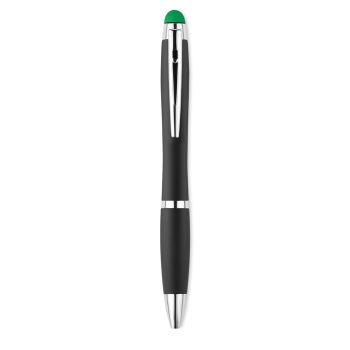 RIOMATCH Kuličkové pero svíticím logem green