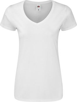 F.O.L. | Dámské tričko s výstřihem do V white M