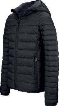 MEN'S LIGHTWEIGHT HOODED PADDED JACKET Black L