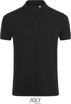 SOL'S | Pánské elastické piqué polo black XXL