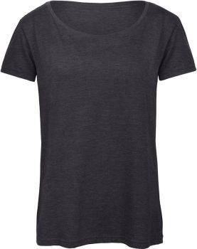 B&C | Dámské tričko heather dark grey L