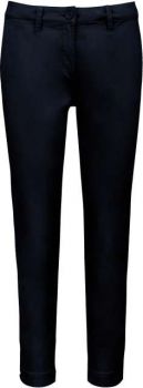 LADIES' ABOVE-THE-ANKLE TROUSERS Washed Dark Navy 38