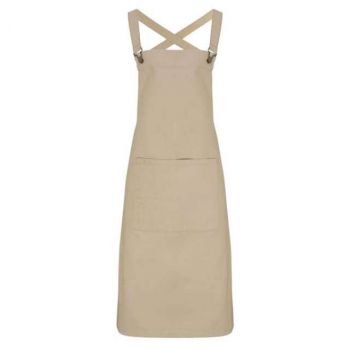 CROSS BACK ’BARISTA’ BIB APRON Khaki U