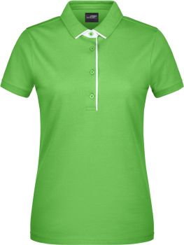 James & Nicholson | Dámské piqué polo s kontrastní légou lime green/white XS