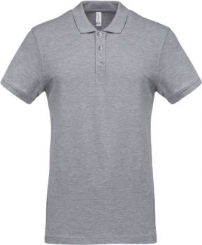 MEN'S SHORT-SLEEVED PIQUÉ POLO SHIRT Oxford Grey L