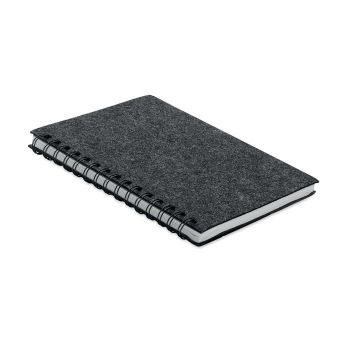 RINGFELT Zápisník A5, plstěnné desky dark grey